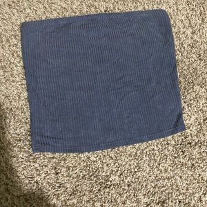 Light Blue Ribbed Tube Top